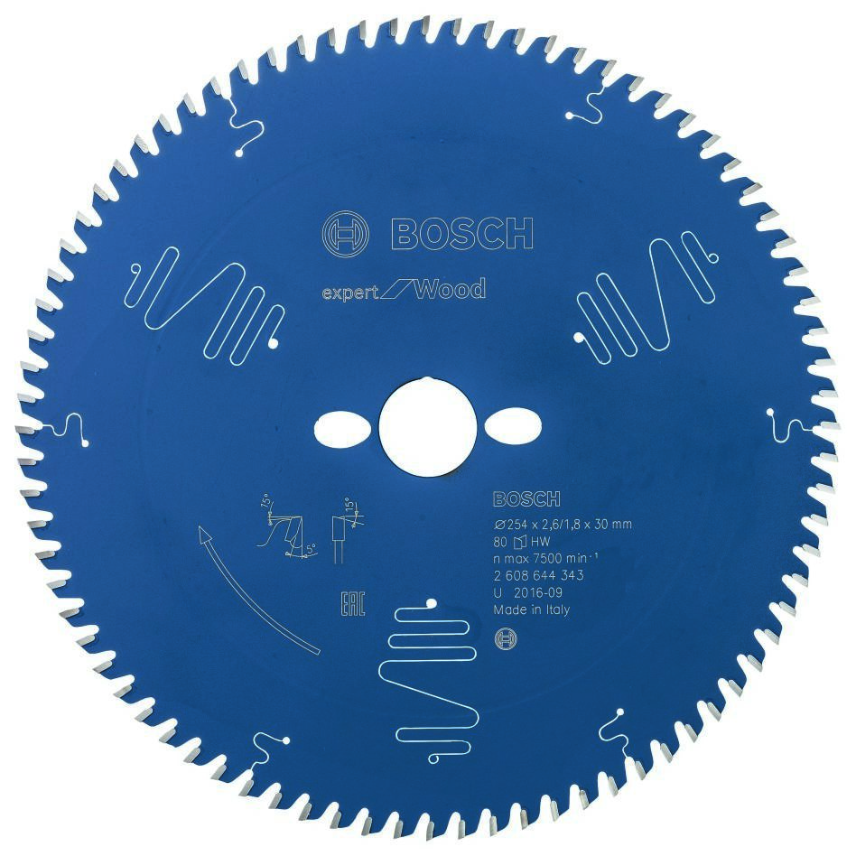 Bosch Professional Accessories 2608644343 Carbide Circular saw blade Expert for Wood 254 x 30 x 80T
