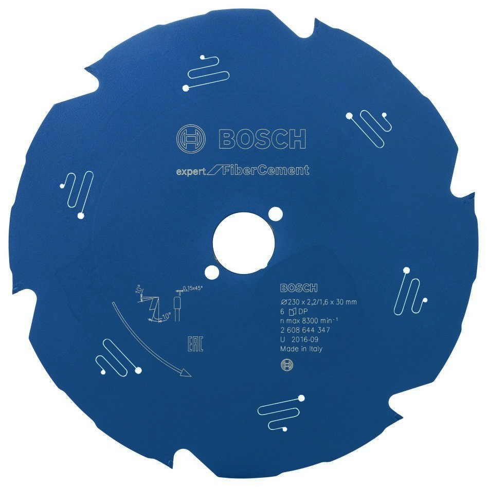 Bosch Professional Accessories 2608644347 Carbide Circular saw blade Expert for Fibre Cement 230 x 30 x 6T