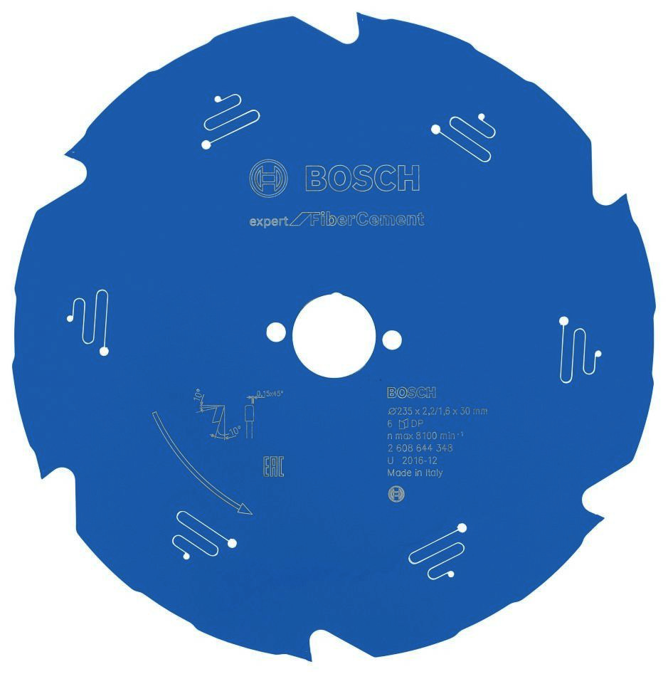 Bosch Professional Accessories 2608644348 Carbide Circular saw blade Expert for Fibre Cement 235 x 30 x 6T