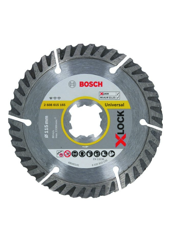 Bosch Professional Accessories 2608615165 X-LOCK Diamond cutting disc Best for Universal 115 x 22.23 x 2.0 x 10.0 mm 2608615165