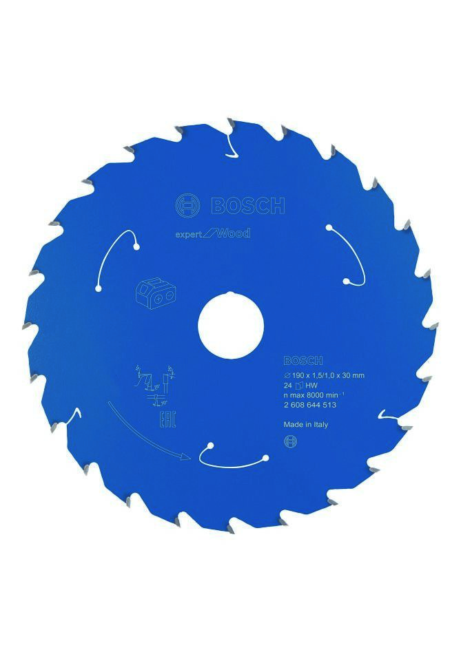 Bosch Professional Accessories 2608644513 Carbide Circular saw blade Wood Expert for cordless saws 190 x 30 x T24