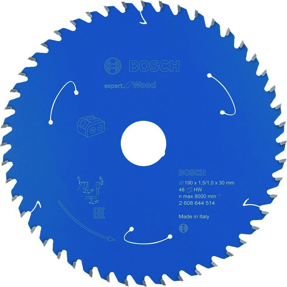Bosch Professional Accessories 2608644514 Carbide Circular saw blade Wood Expert for cordless saws 190 x 30 x T48