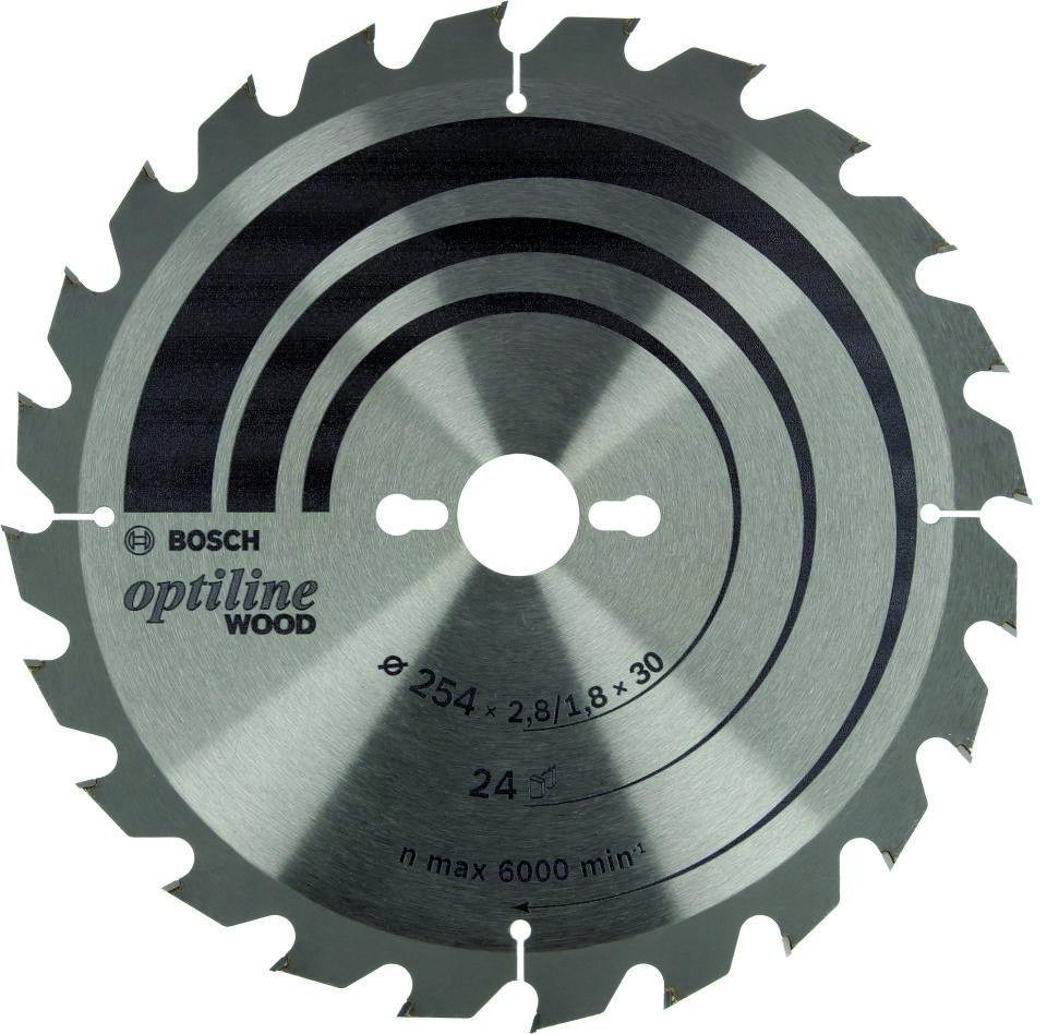 Bosch Professional Accessories 2608838412 Opt Wood blade 254x30x2.8/1.8x24T