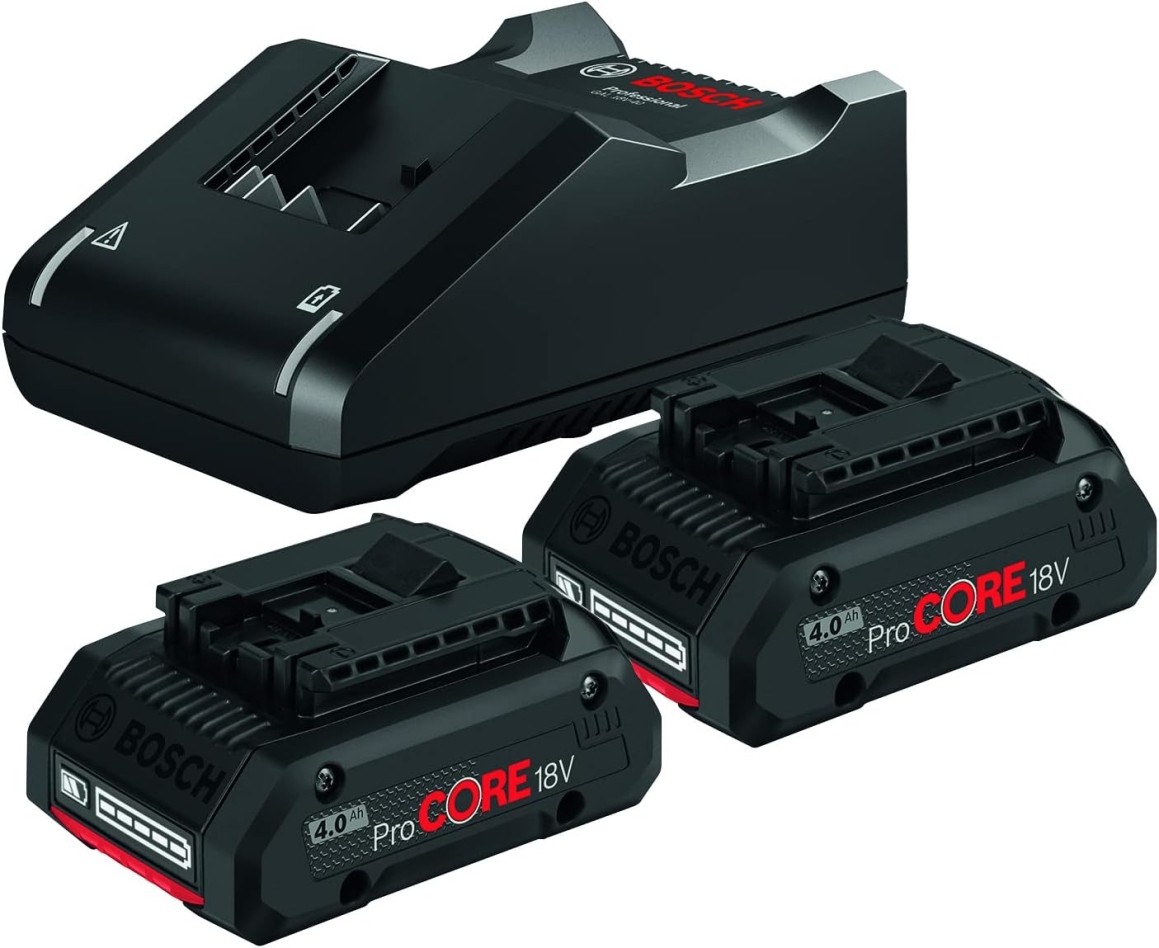 Bosch Professional Accessories 1600A01BA3 Starter kit 18V Advanced - 2 x batteries ProCORE 18V 4,0Ah charger GAL 18 V-40