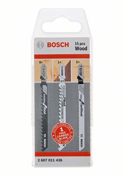 Bosch Professional Accessories 2607011436 Jigsaw Blades Wood Pack 14+1