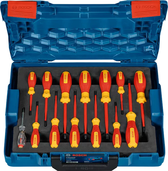 Bosch Professional Accessories 1600A02NF9 Screwdriver set VDE 14-piece in L-boxx