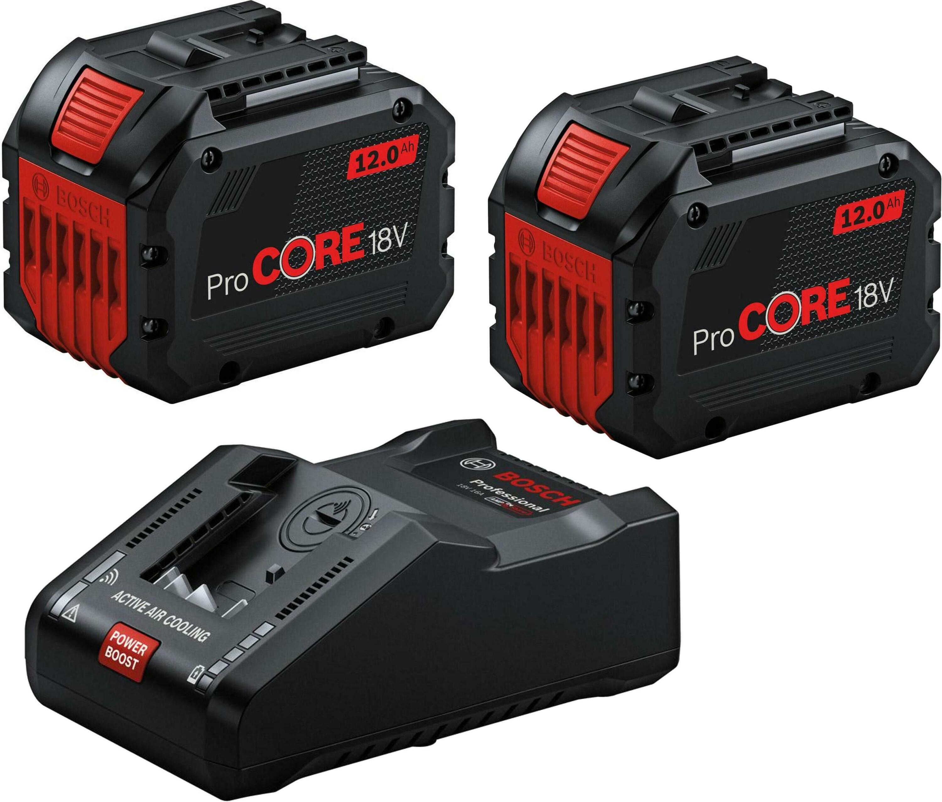 Bosch Professional Accessories 1600A02T5W 2 x ProCore 18V 12.0Ah Battery + Charger GAL 18V-160 Professional