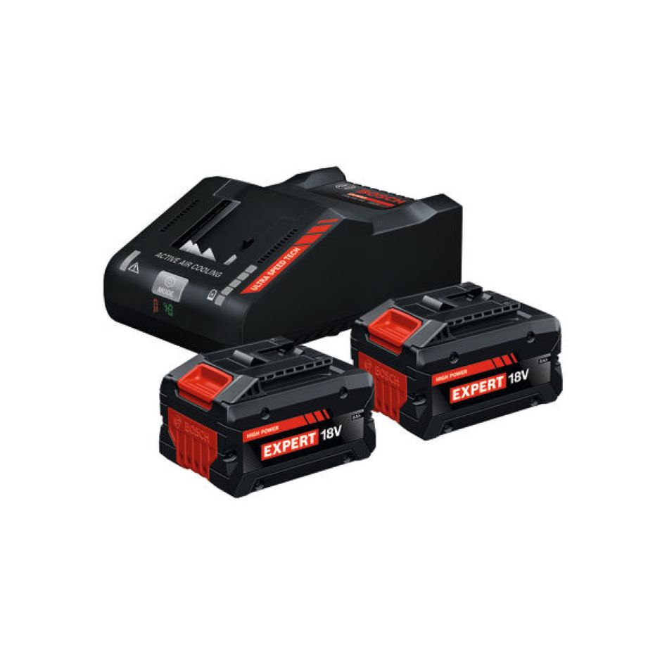Bosch Professional Accessories 1600A0373T EXBA18V-80/160 Battery Starter Set (2x EXBA18V-80 and charger EXAL18V-160 in box