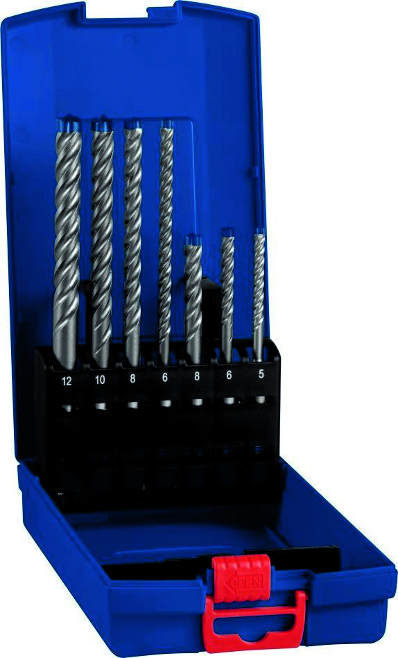 Bosch Professional Accessories 2608900195 Expert SDS plus-7X hammer drill set 5/6/6/8/8/10/12 mm 7-piece