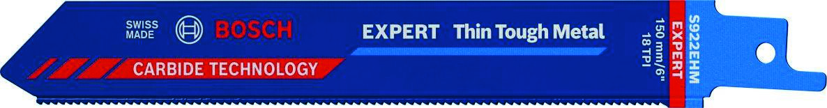 Bosch Professional Accessories 2608900362 Expert 'Thin Tough Metal' S 922 EHM reciprocating saw blade 10-parts