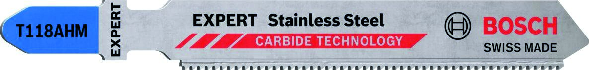Bosch Professional Accessories 2608900561 Expert 'Stainless Steel' T 118 AHM jigsaw blade 3-part