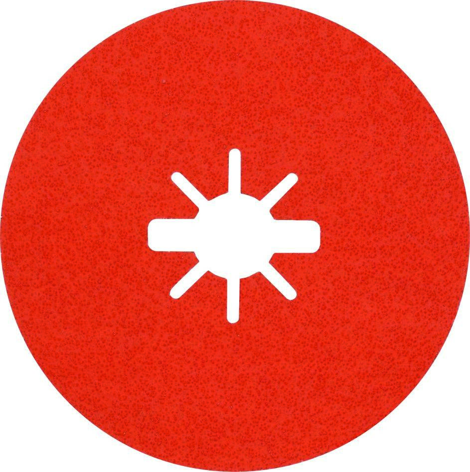 Bosch Professional Accessories 2608621825 Expert R782 X-LOCK ceramic prismatic fibre sanding disc 125 mm, 22.23 mm, K60