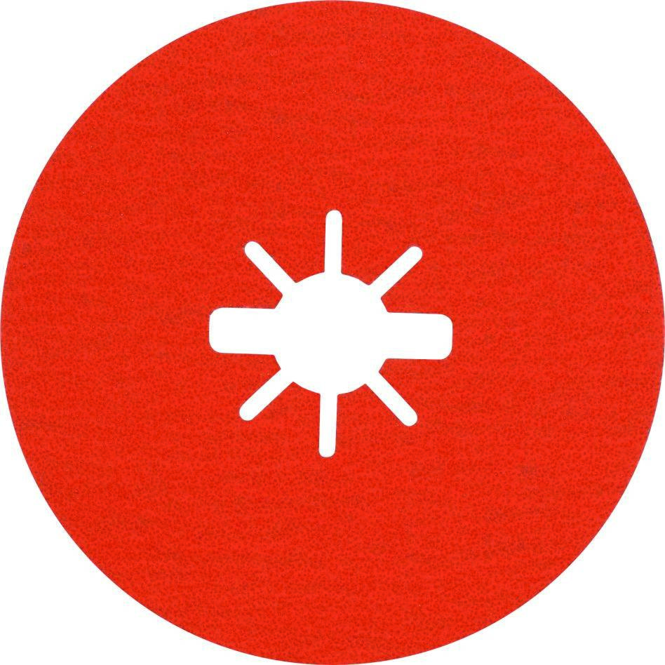 Bosch Professional Accessories 2608621826 Expert R782 X-LOCK ceramic prismatic fibre sanding disc 125 mm, 22.23 mm, K80