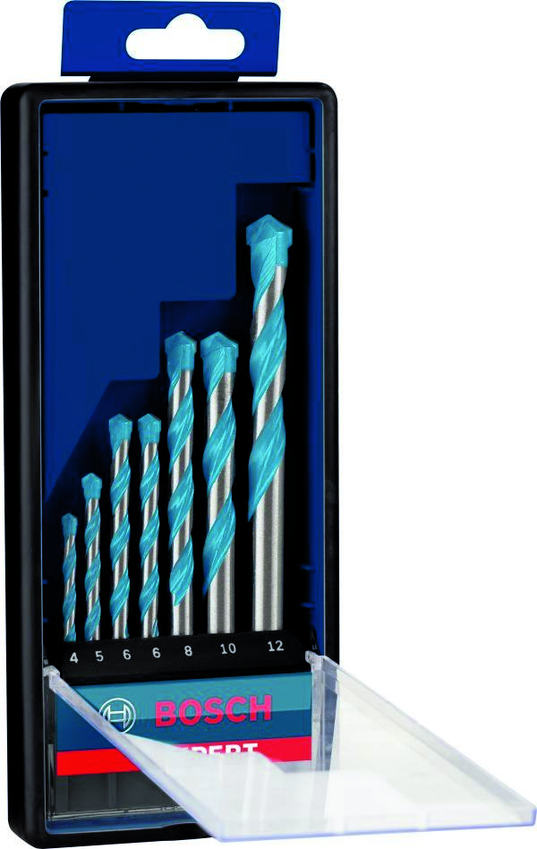 Bosch Professional Accessories 2608900647 Expert CYL-9 MultiConstruction drill set 4/5/6/6/8/10/12 mm 7-piece