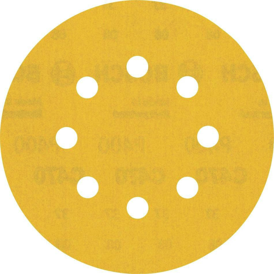 Bosch Professional Accessories 2608900811 Expert C470 abrasive paper with 8 holes for random orbit sanders 125 mm, K400 5 pieces