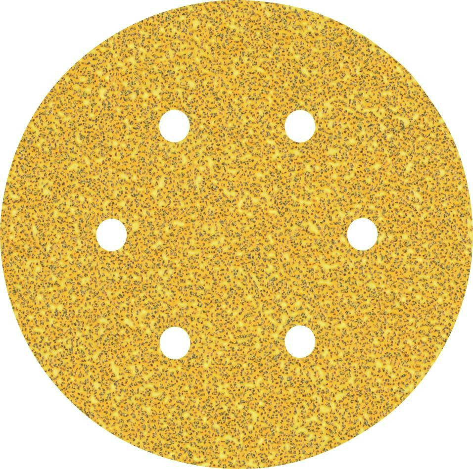 Bosch Professional Accessories 2608900813 Expert C470 abrasive paper with 6 holes for random orbit sanders 150 mm, K40 5 pieces