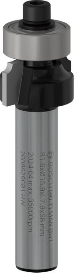 Bosch Professional Accessories 2608629681 PRO rounding profile cutter 8 mm, R1.6 mm