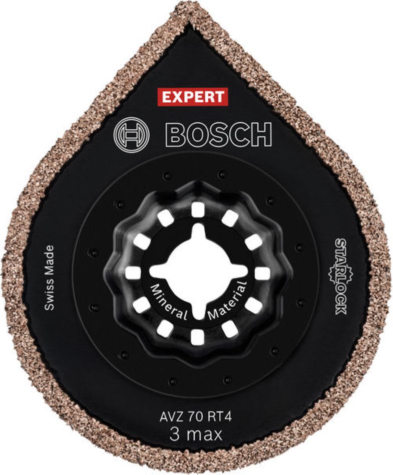 Bosch Professional Accessories 2608902055 EXPERT Starlock Segment Blade 3MAX AVZ 70 RT4 Carbide Grout+Abrasive 70 1x