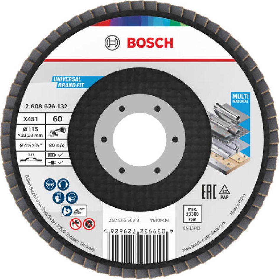 Bosch Professional Accessories 2608626132 Flap disc X451 Multi
