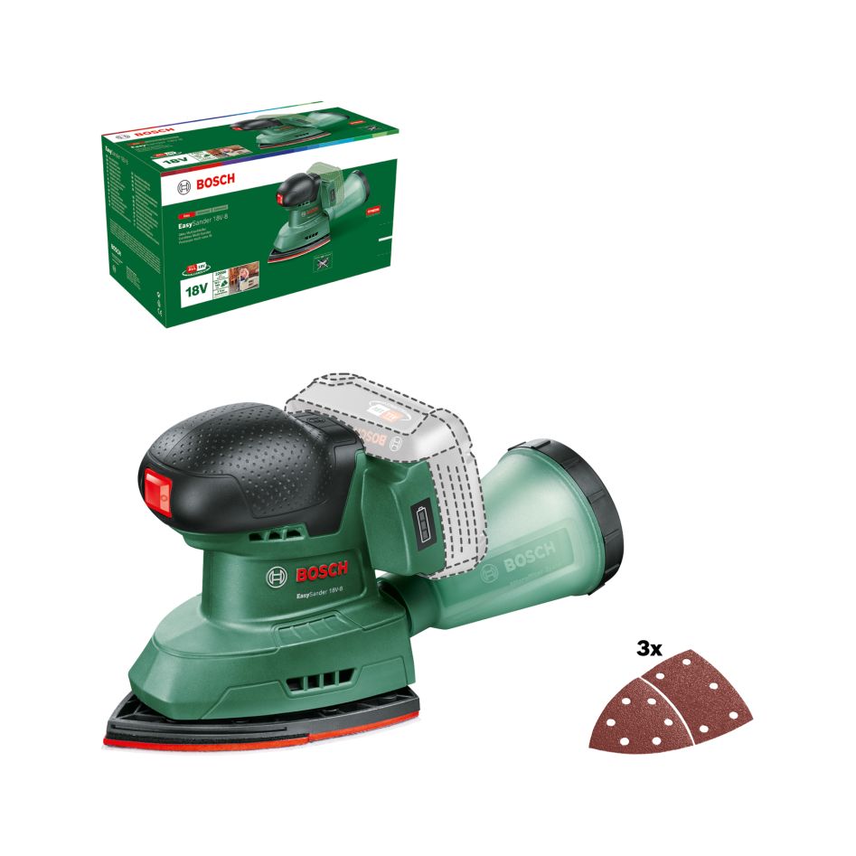 Bosch DIY 06033E3000 EasySander 18V-8 Cordless Multifunction Sander excl. batteries and charger in box