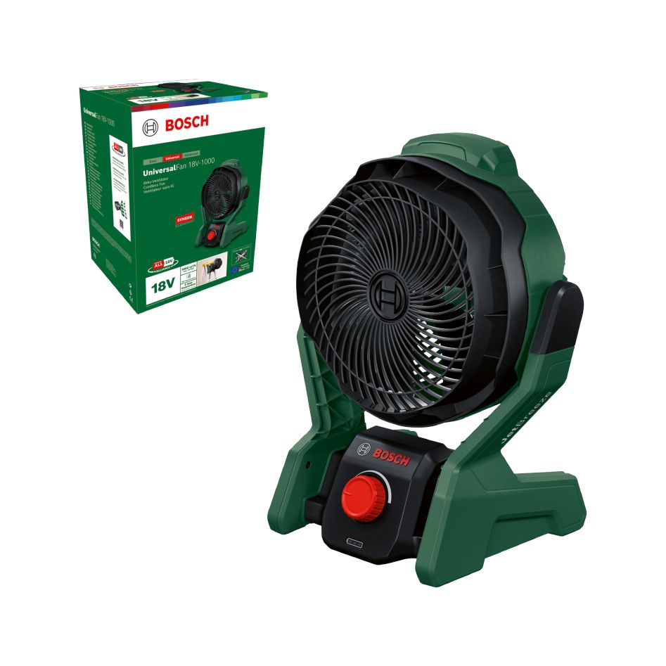 Bosch DIY 06039E1000 UniversalFan 18V-1000 Battery fan excl. batteries and charger in box