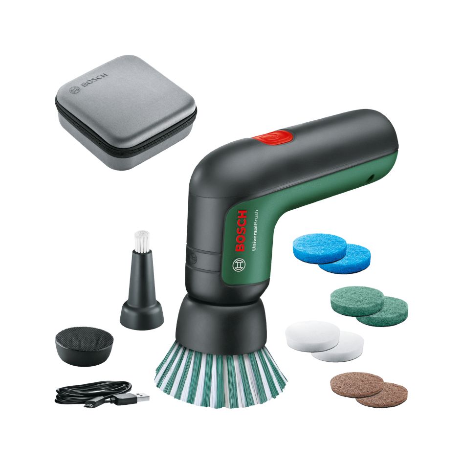 Bosch DIY 06033E0002 UniversalBrush Battery cleaning brush set 3.6V 1.5 Ah and Micro-USB charger
