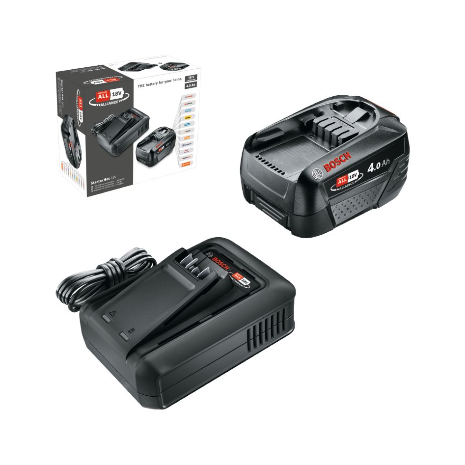 Bosch DIY Accessories 1600A031T6 Battery Starter Set 18V 1 x 18V 4Ah + AL18V-44