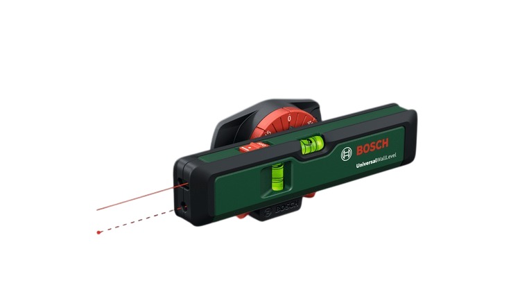 Bosch DIY 0603663JZ0 UniversalWallLevel Line laser incl. 2x AAA batteries and wall mount in box