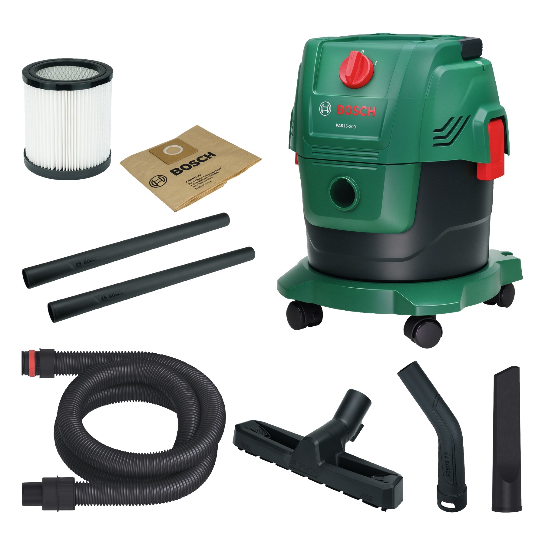 Bosch DIY 06033E7000 PAS15-200 Vacuum cleaner with accessory set in box