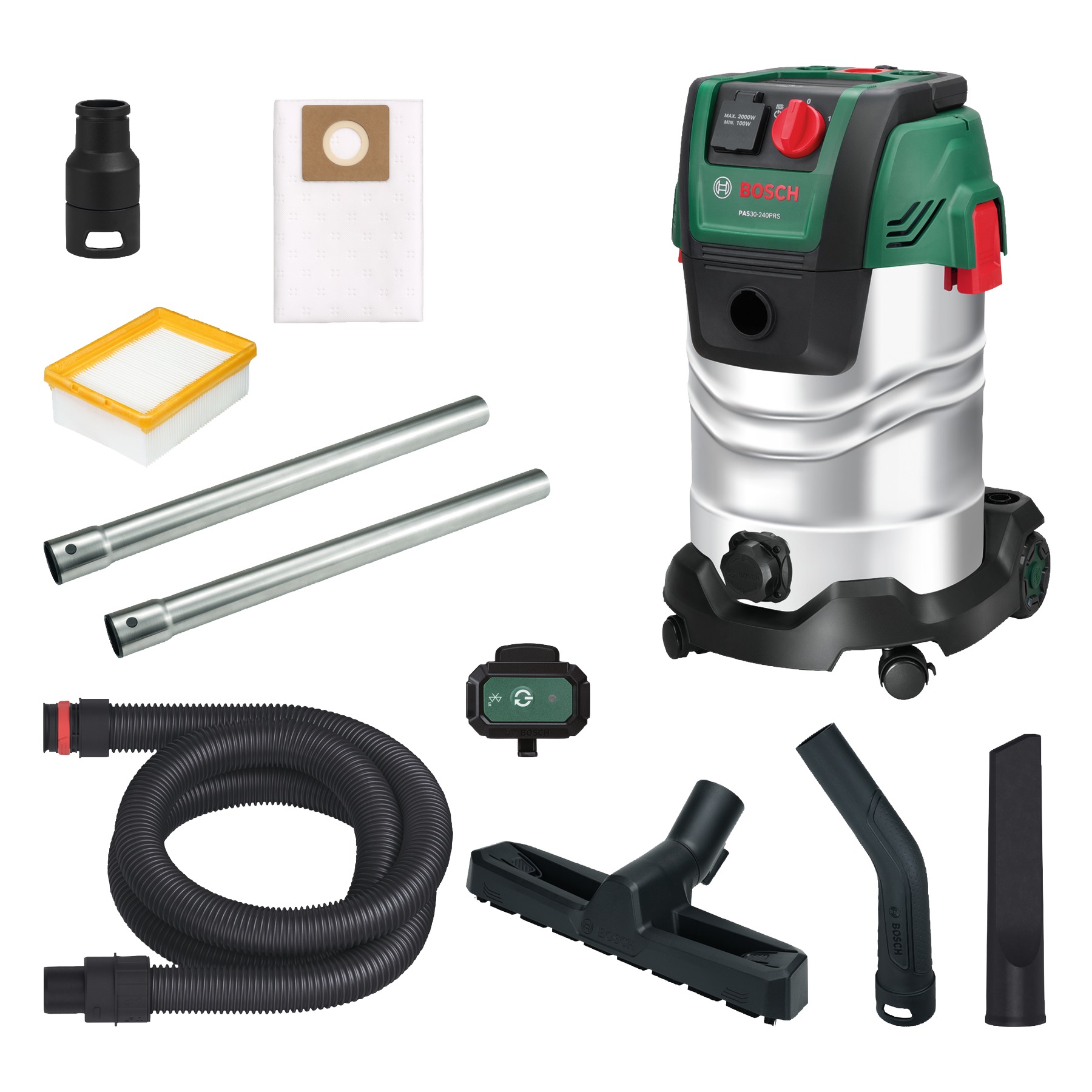 Bosch DIY 06033E7300 Vacuum cleaner PAS30-240PRS with accessory set in box