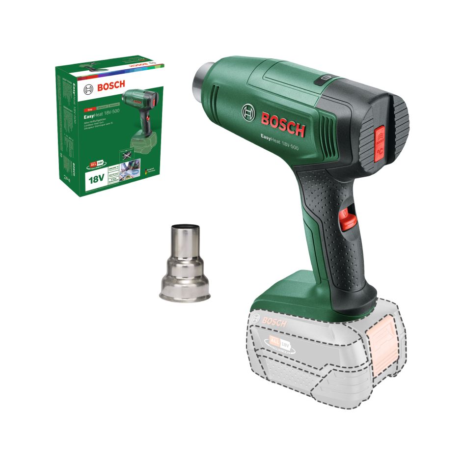 Bosch DIY 06032A8000 EasyHeat 18V-500 Accu hot air gun excl. batteries and charger