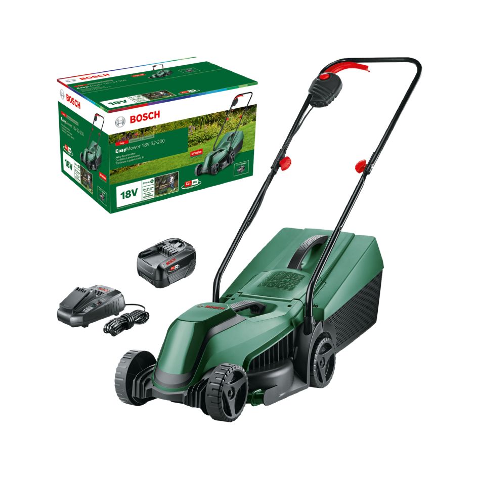 Bosch DIY 06008B9D00 EasyMower 18V-32-200 Battery mower 1 x 4.0 Ah and charger AL1830