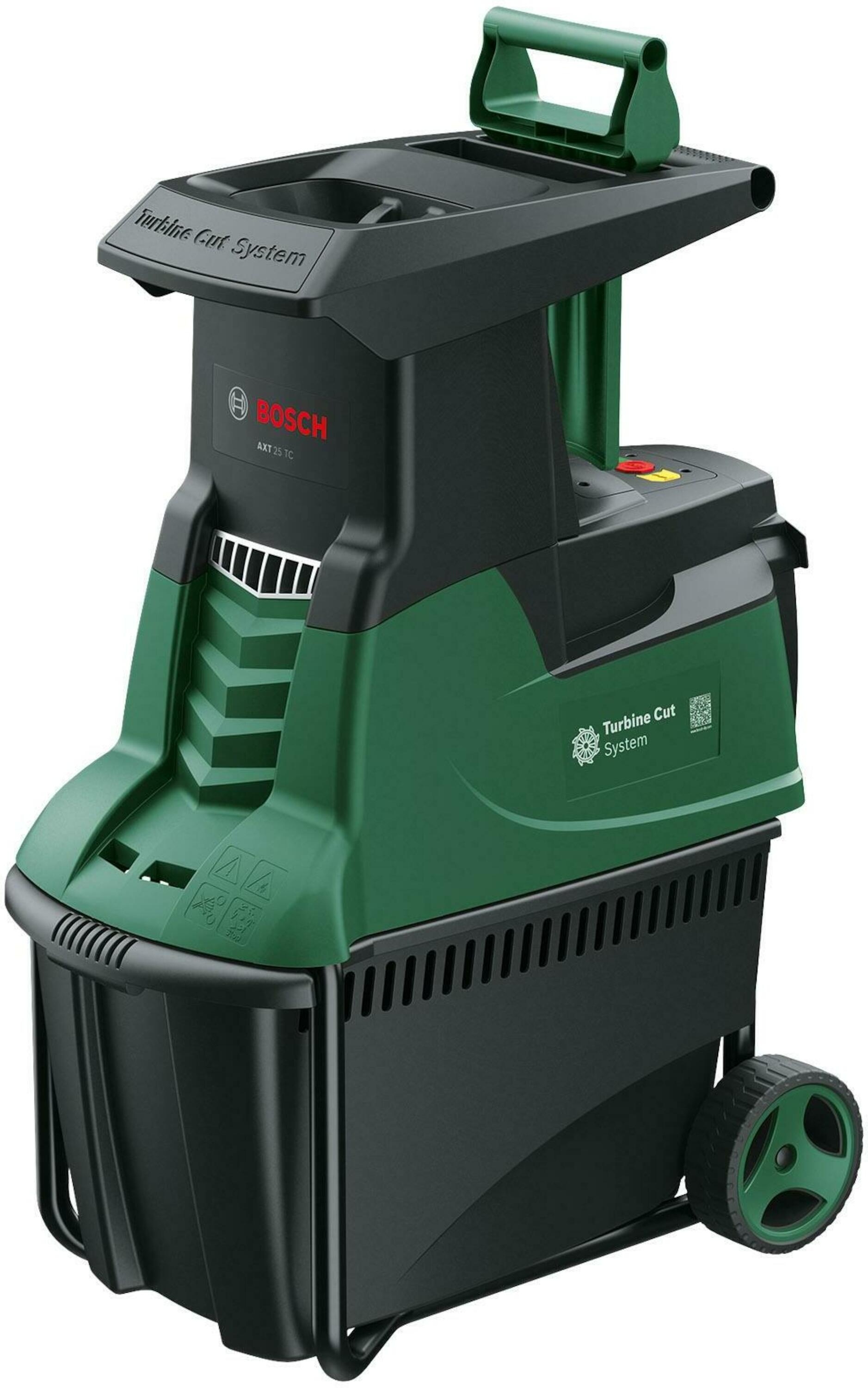 Bosch DIY 060080330C Whisper shredder AXT 25 TC (Grass collection container (53 l), practical push stick)