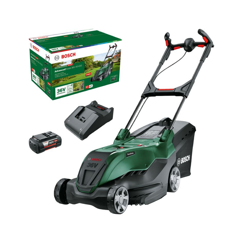 Bosch DIY 06008B9F00 AdvancedRotak 36V-40-650 Battery mower 1x 36V 4.0 Ah and charger AL 36V-20