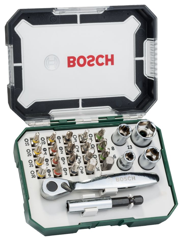 Bosch DIY Accessories 2607017563 Promoline 26-piece ratchet set