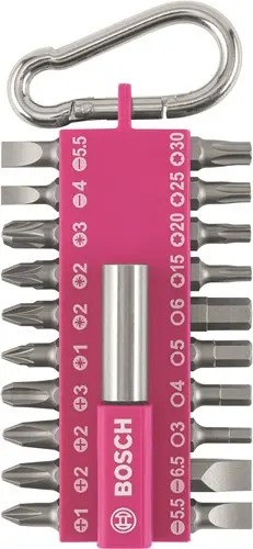 Bosch DIY Accessories 2607002821 Screw bit set 21-piece fuchsia