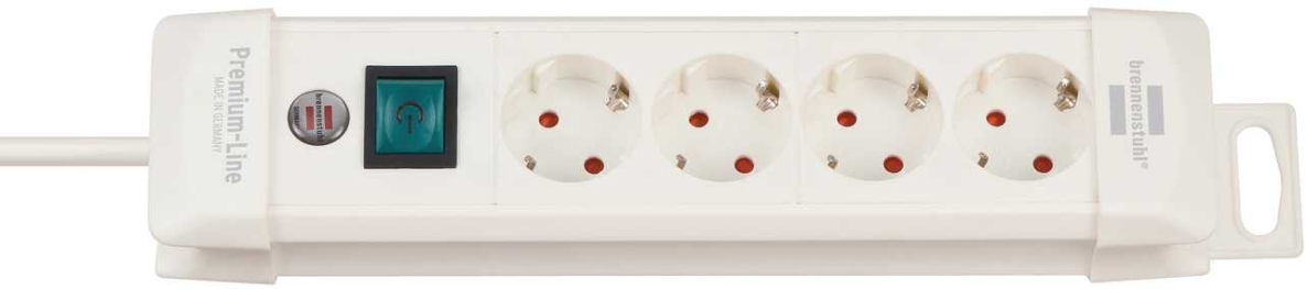 Brennenstuhl 1952240100 Premium-Line multiple socket 4-way white 1,8m H05VV-F 3G1,5