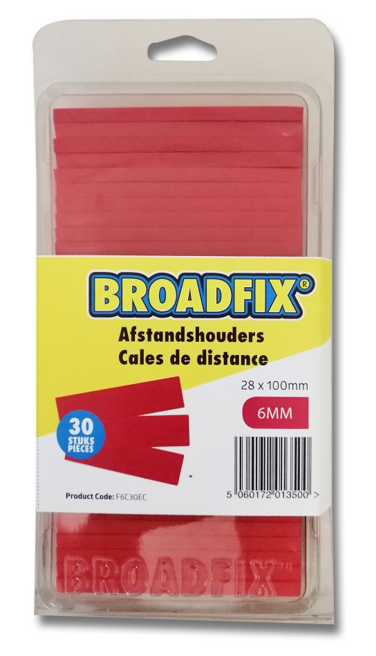 BROADFIX F6C30EC Flat shims 100x28mm, 6mm, 30 pieces