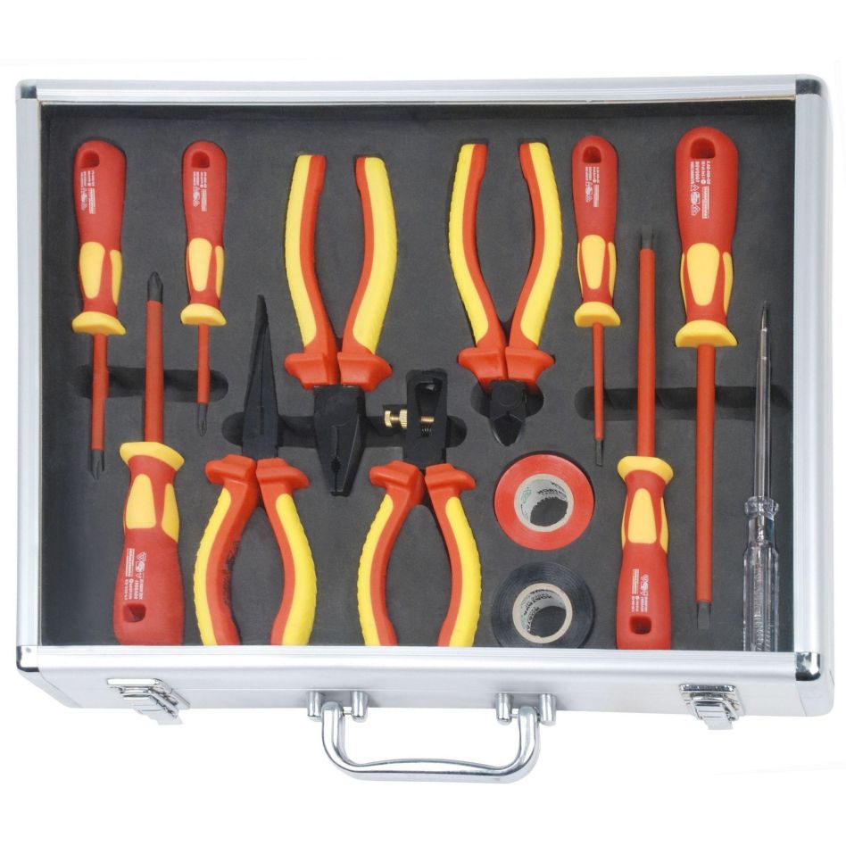 Brüder Mannesmann 11213 VDE screwdriver and pliers set 16-piece