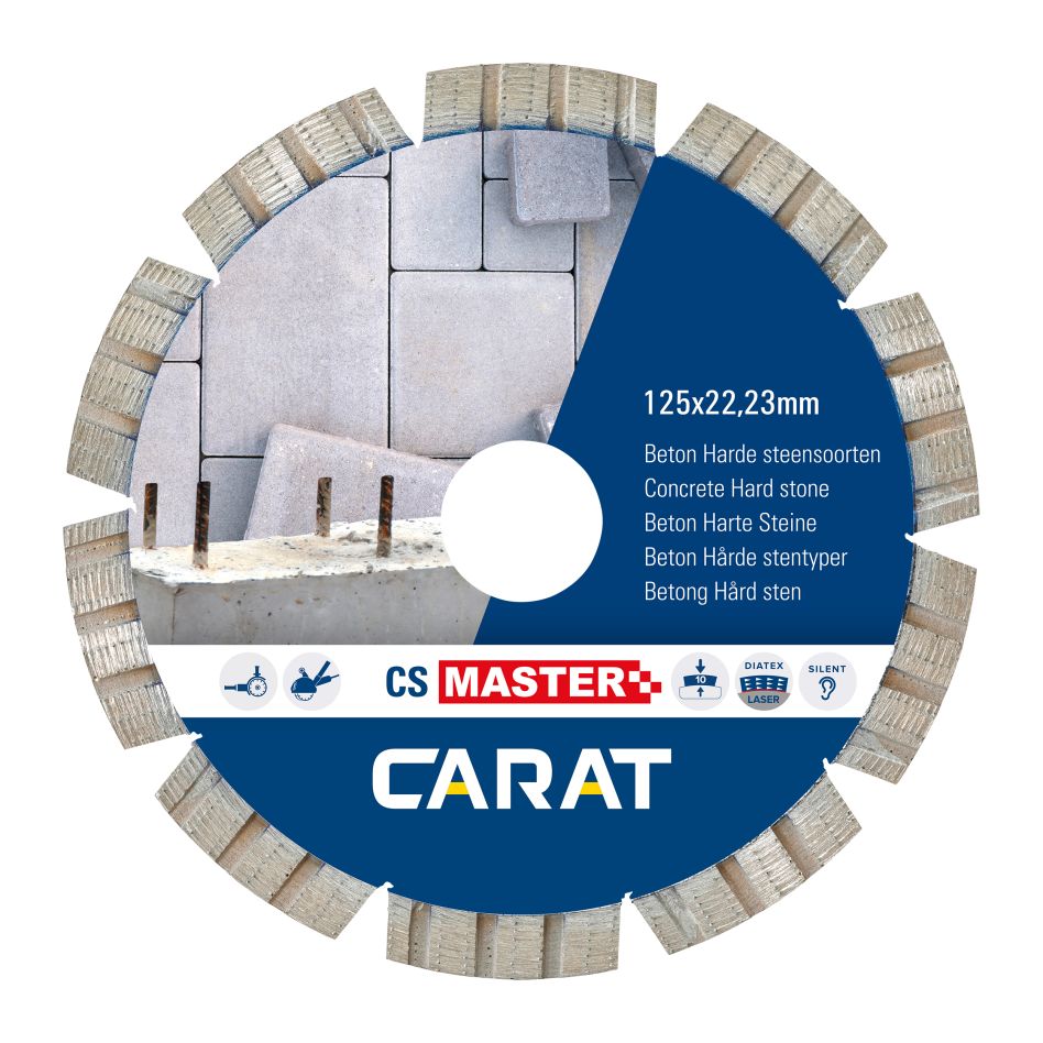 Carat CSM1253000 Diamond saw blade concrete CS MASTER, 125x22,2 MM
