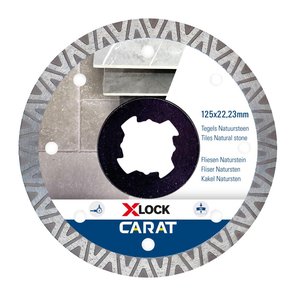 Carat CTXLOCK125 X-LOCK Diamond Cut-off wheel Tiles/Natural stone 125 x 22,23