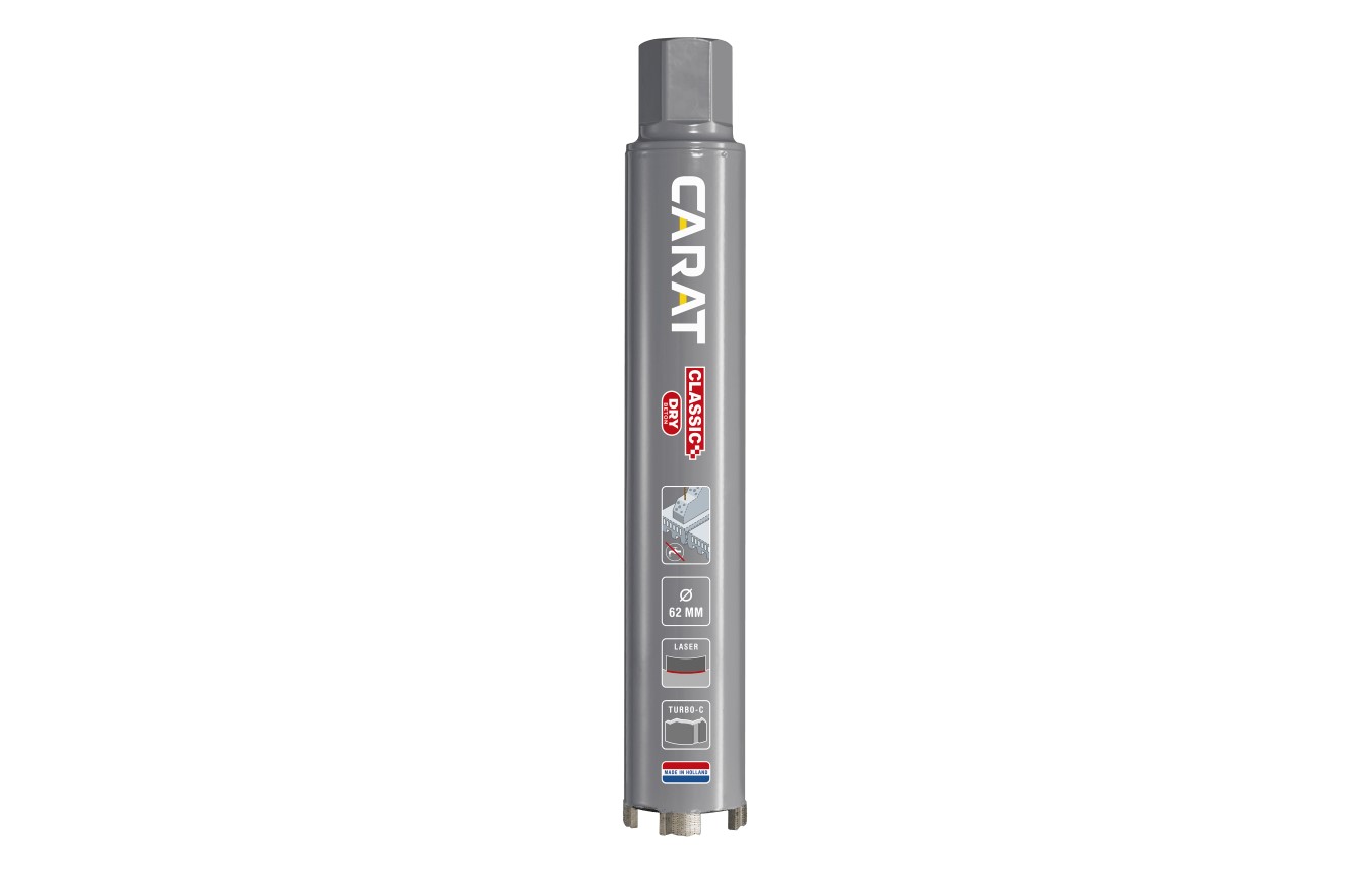 Carat EDC0623002 Laser Concrete Dry Classic Diamond Drill Dry Ø62x300x5/4" UNC