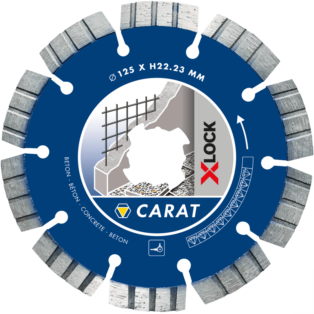 Carat CCXLOCK125 X-LOCK Diamond Cut-off wheel Concrete 125 x 22,23