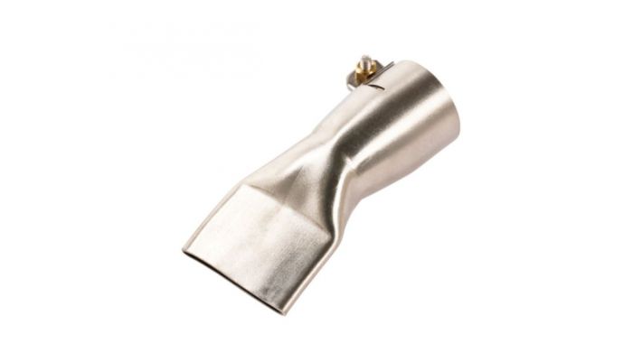 Leister 107.132 Wide slot nozzle, push-on (ø 31.5) 40 x 2 mm, 15° curved