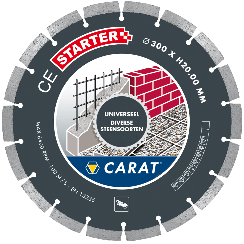 Carat CES3004000 Diamond saw blade universal CE Starter 300 x 25,40