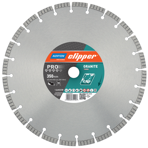 Norton Clipper 70184626528 Pro Granite Turbo Diamond saw blade 230 x 22.23 mm