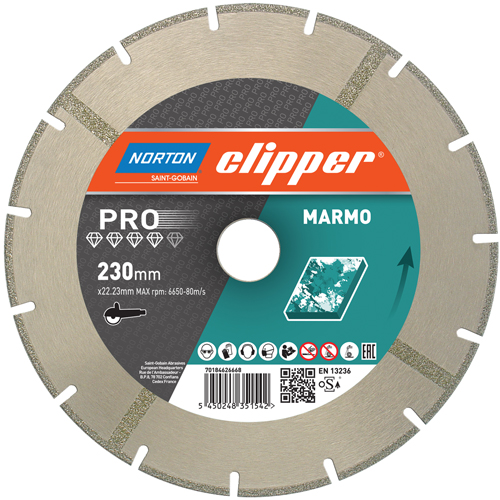 Norton Clipper 70184626668 Pro Marmo Diamond saw blade 230 x 22,23 mm
