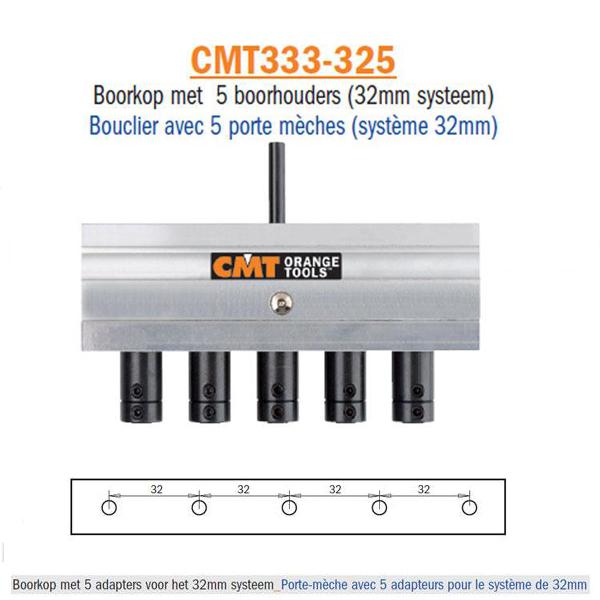 CMT CMT333-325 Universal potbellied drill system-drilling chuck with 5 drill chucks