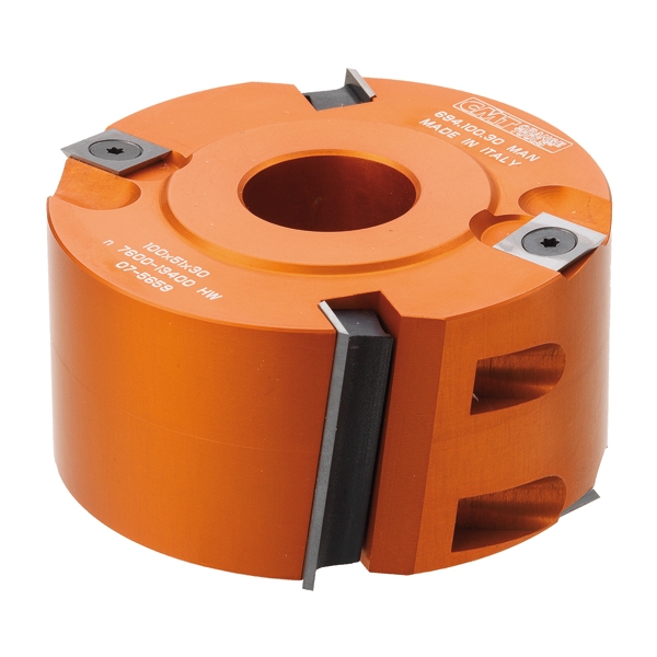 CMT 694.100.30 Straight cutter head aluminium 100 x 30 MAN with pre-cutters