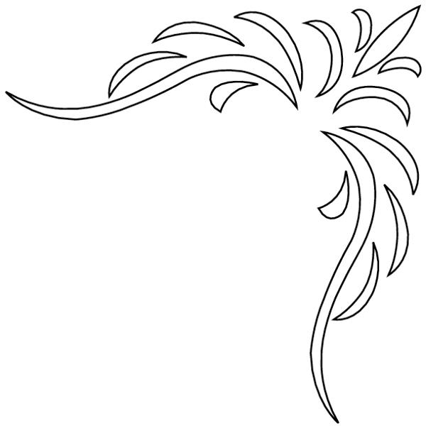 CMT RCS-606 Drawer front/furniture stencil Folklore Corner D 3 pieces